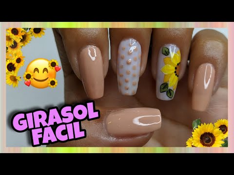 DECORACIÓN DE UÑAS FLOR AMARILLA | GIRASOL  ♥ NailArt By Andy