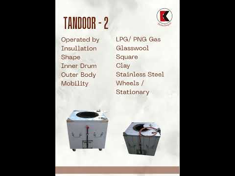 Square stainless steel charcoal tandoor, for commercial, cap...