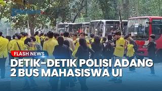 Alihkan Titik Aksi Massa ke Gedung DPR, Polisi Adang Bus Rombongan Mahasiswa UI