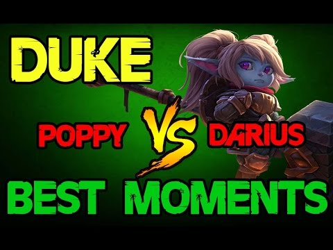 SKT T1 Duke as Poppy vs Darius | BEST MOMENTS