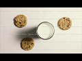 Glass Of Milk With Three Cookies Stop Motion Animation