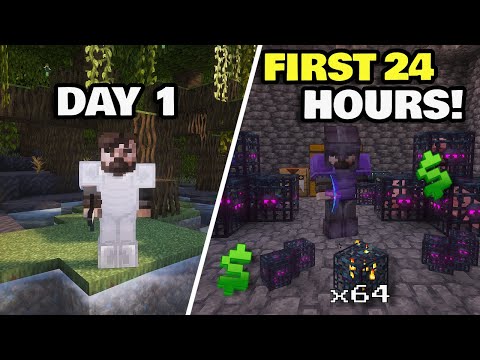 *Day 1* OUR FIRST 24 HOURS! | Minecraft Factions | InsanityCraft Ep.1