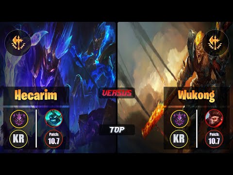 Master HECARIM [Conqueror] (Top) VS  WUKONG - Master KR Patch 10.7