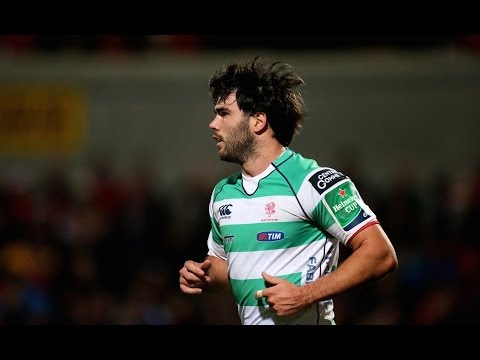 Magnificent Luke McLean Try - Benetton Treviso v Newport Gwent Dragons 12th April 2014