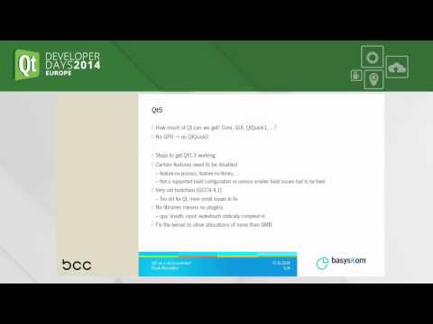 QTDD14 - Qt5 on a microcontroller! - Frank Meerkötter