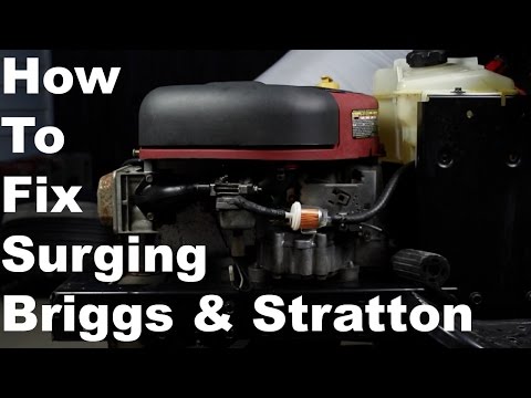 How To Fix Briggs & Stratton Surging Engine | Nikki Carburetor Cleaning | Motor Hunts UP & DOWN