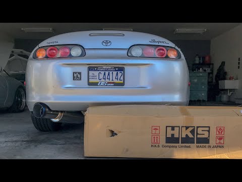 Wifes Supra Get Rare HKS Racing Muffler Exhaust!