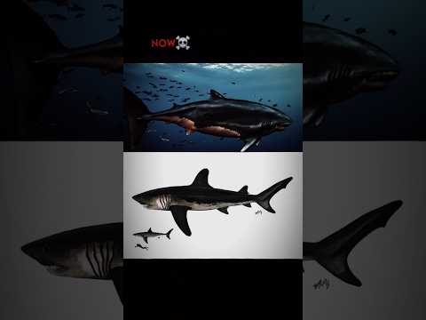 MEGALODON size comparison Old & New #prehistoric #megalodon #extinctanimals #paleontology #edit