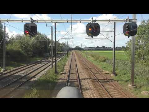 Riding with the train driver from Utrecht to Leiden. (Without speedometer)