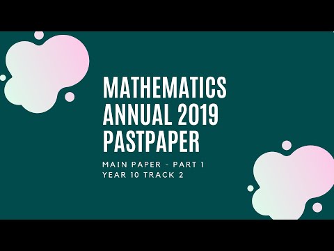 Mathematics Annual 2016 Main Paper (part 1) - Year 10 Track 2