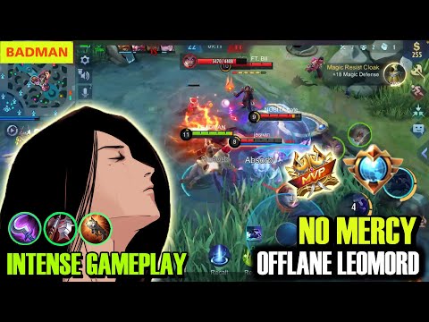 INTENSE GMAEPLAY!! | Offlane Leomord Gameplay | Top Global Leomord | BADMAN Gaming | MLBB