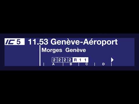 annonce CFF (TTS)  - Entrée de l'InterCity 5 pour Morges, Genève-Cornavin, Genève-Aéroport.