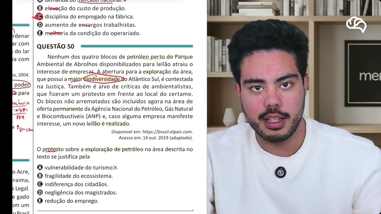 Resolução em Vídeo — Questão 50 ENEM 2025 Belém