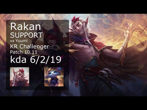 Rakan Support & Kalista vs Yuumi & Ezreal - KR Challenger 6/2/19 Patch 10.11
