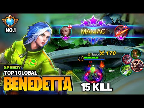 Benedetta MANIAC! OP Hypercarry Build [Top 1 Global Benedetta] By Speedy - Mobile Legend