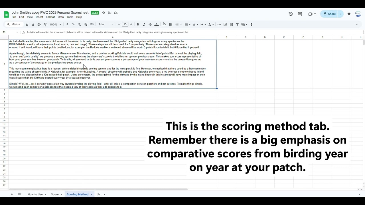 Inputting scores to Patchwork Challenge!