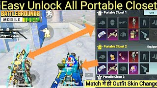 HOW TO UNLOCK PORTABLE CLOSET IN BATTLEGROUNDS MOBILE INDIA