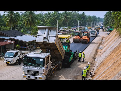 Incredible Fastest Asphalt Paving in the World! Amazing Modern Road Construction Technology 2025