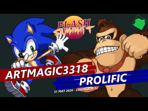 Artmagic3318 (Sonic) vs Prolific (Donkey Kong) - Losers Top 12 - Flash Summit
