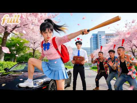 CEO Pretends Student, Bullied At School; But Skinny Poor Girl 1v9 Saves Him—Now,He Falls Instantly!