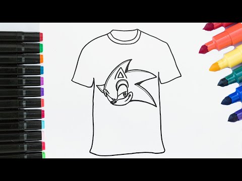 Sonic T-Shirt Coloring Pages | Coloring Pages