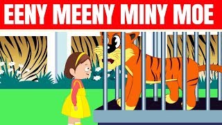 EENY MEENY MINY MOE Nursery Rhyme with LYRICS | Tickling Toddlers