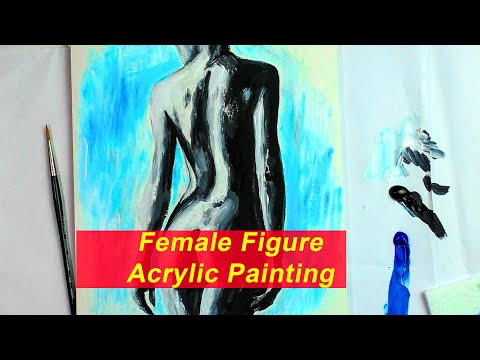 Acrylic Painting Female Figure | Real Time | step by...