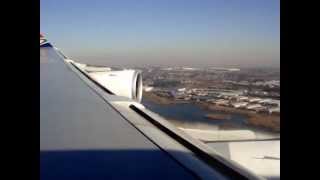 preview picture of video 'South African Flight 225 Landing at O.R.Tambo INTL Johannesburg'