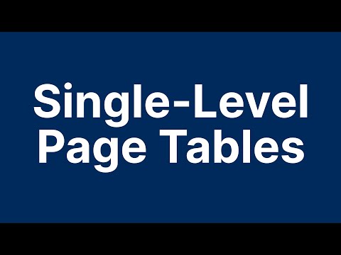 Single-Level Page Tables  (ECE 344 - Section 2)