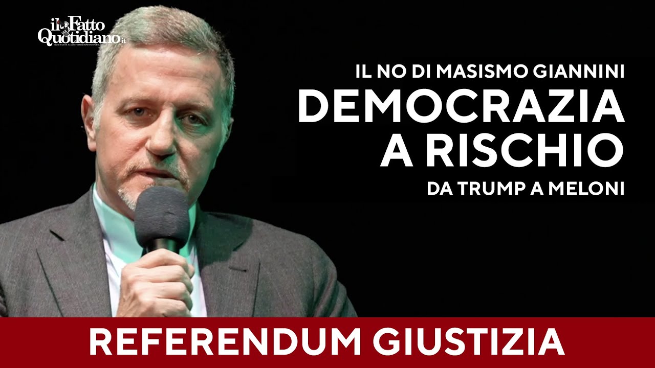 Massimo Giannini per il No al referendum, da Trump a Meloni “Democrazia a rischio”