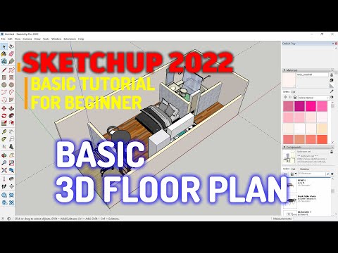 Sketchup 2022 Basic 3D Floor Plan For Beginner