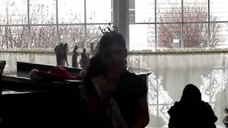 Katie singing I want a Hippopotamus for Christmas