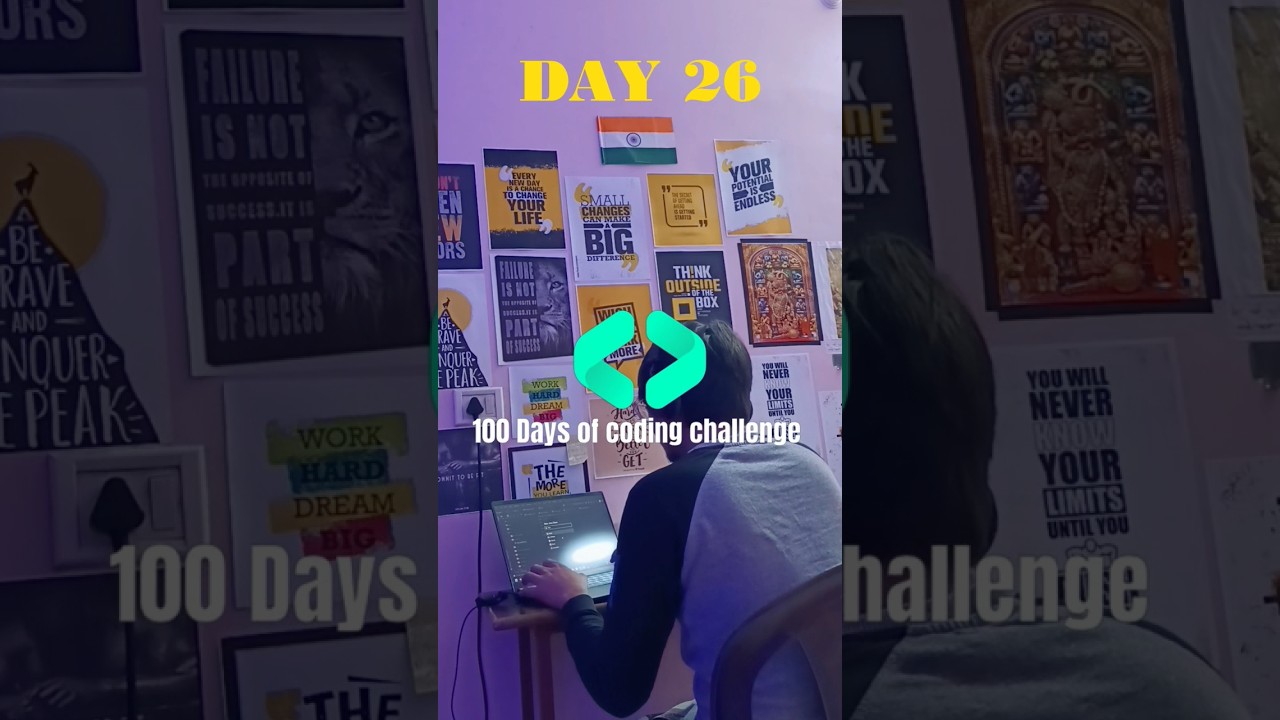 Day 26 of 100 Days of coding challenge 🧑‍💻🚀 #challenge #coding
