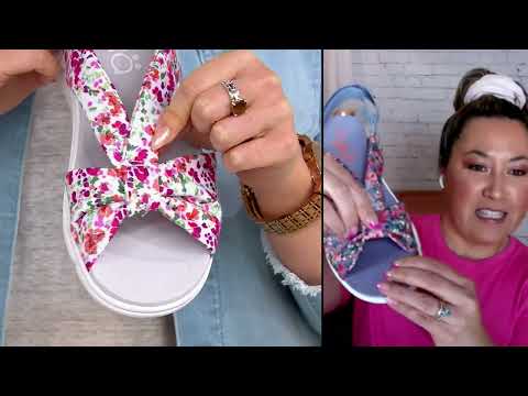 Ryka Floral Print Adjustable Sandals - Macy Floral on QVC