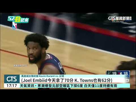 Embiid飆70分輾壓「怪物狀元」　隔壁棚KD嚇到爆粗口