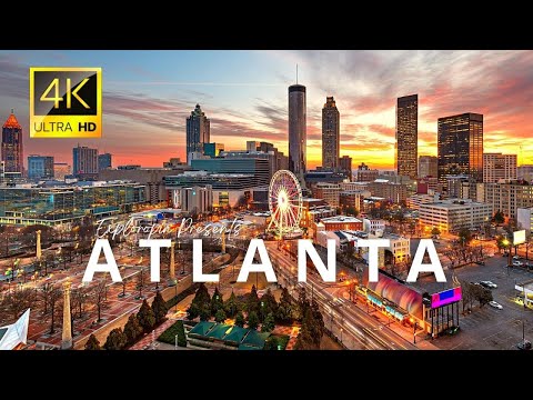 Atlanta, Georgia, USA 🇺🇸 in 4K ULTRA HD 60FPS Video by Drone