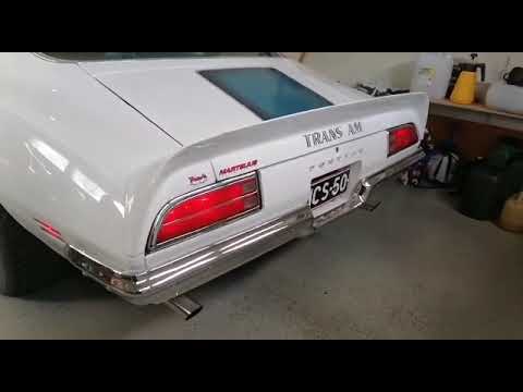 Pontiac Firebird Trans Am 400 RamAir III manual 1970 with new 2.5” Martelius exhaust system.