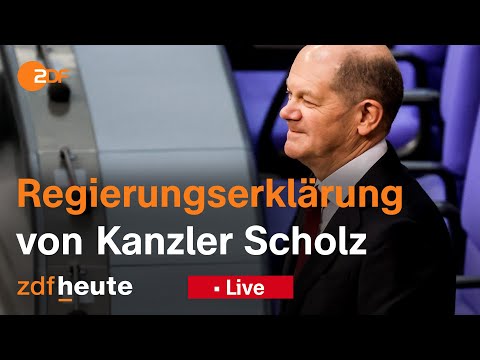 Erste Regierungserklärung von Bundeskanzler Scholz | ZDF Heute im Parlament