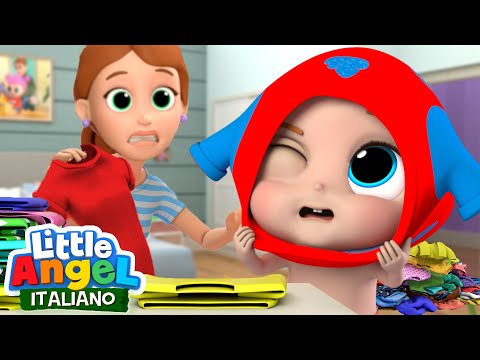 Impara a VESTIRTI insieme a Gianni 😨👕 Cartoni Animati & Canzoni Bambini | Little Angel Italiano