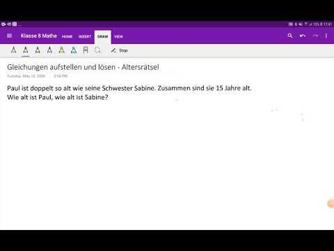Gleichungen aufstellen und lösen - Altersrätsel