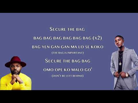 Martinsfeelz Ft Falz - Secure The Bag ( LYRICS VIDEO)
