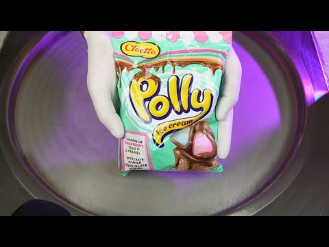 Polly Ice Cream Cloetta | Schokolade Schaumzucker Ice Cream Rolls - 30°c ASMR No Talking