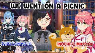 Miosha Went on a Picnic with Miko, Suisei, Anemachi + 1 Dog