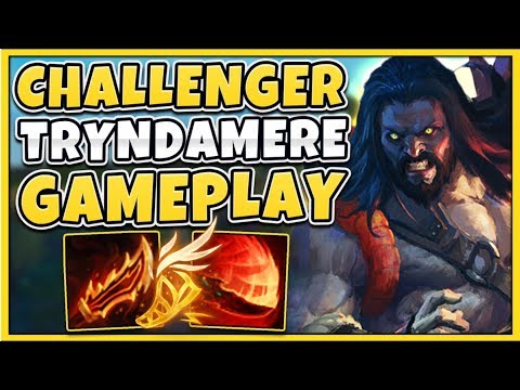 #1 TRYNDAMERE INSANE 1V9 BACKDOOR IN CHALLENGER (1V9 CARRY) - League of Legends