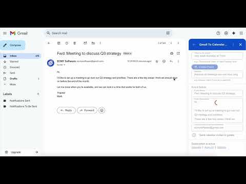 Gmail To Calendar AI video preview