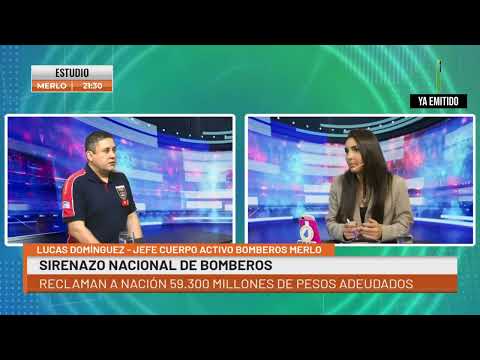 Bomberos de Merlo se sumaron al sirenazo nacional reclamando subsidios adeudados por Nación