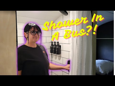How We Built a Shower in Our Skoolie! | School Bus Conversion