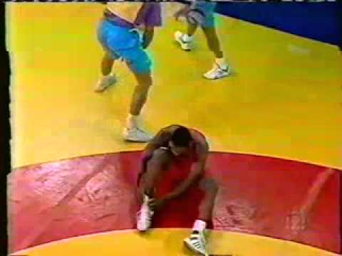 90kg Victor Kodei (NIG)  vs Scott Bianco (CAN) , Comonwelt Games 1990, Final