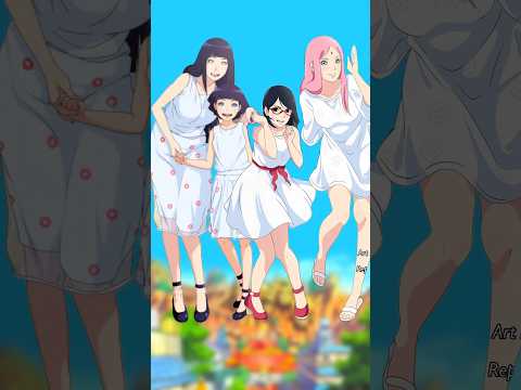 Hinata and himawari vs Sakura and Sarada | #naruto #hinata #himawari #sakura #boruto #youtubeshorts