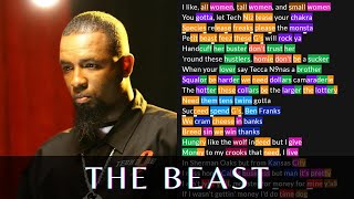 Tech N9ne - The Beast | Lyrics, Rhymes Highlighted